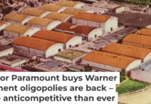 Warner Bros. was one of five studios that joined forces with Wall Street investors to gobble up independent theaters and movie producers in the 1920s. Nextrecord Archives/Getty Images